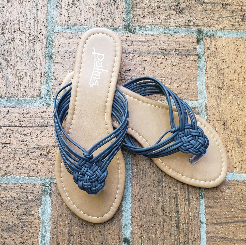 Blue Woven Sandal Flip Flops